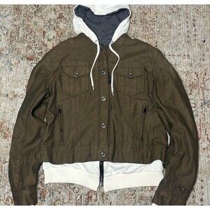 Speed & Strength Womens Large Fast Times armored denim hooded riding Jacket